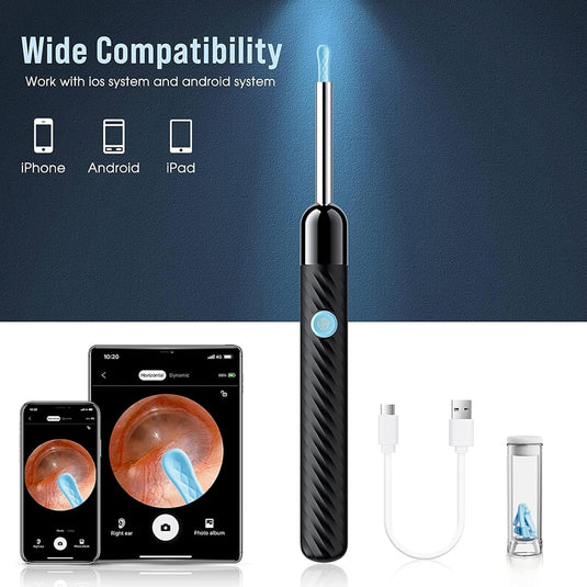 Earwax Remover Tool with 8 Pcs Ear Set - Ear Canal Cleaner with 1080P Camera