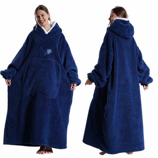 Wearable Blankets Winter Flannel Hooded Blanket