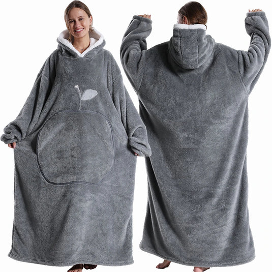 Wearable Blankets Winter Flannel Hooded Blanket