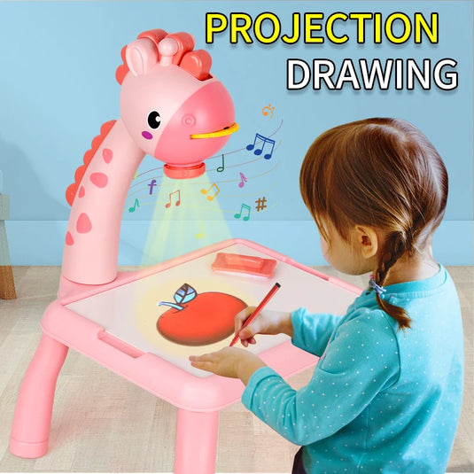 Electric deer projection drawing board multi-functional writing board learning drawing