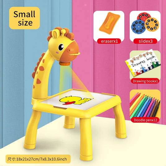 Electric deer projection drawing board multi-functional writing board learning drawing