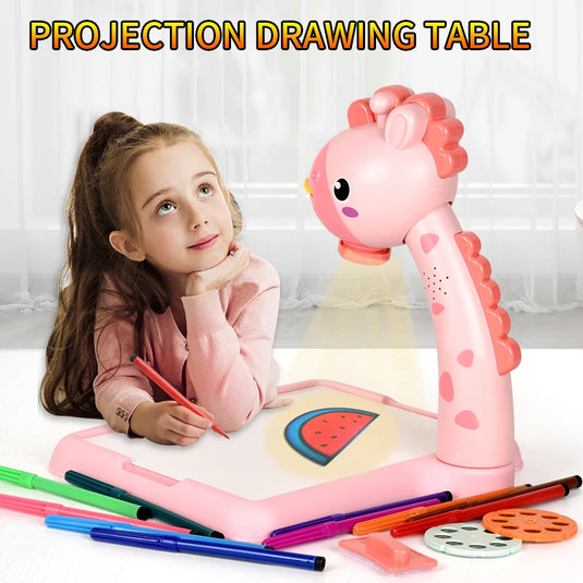 Electric deer projection drawing board multi-functional writing board learning drawing