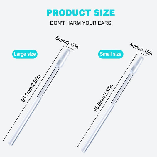 24 Pcs Ear Wax Stick, 2025 New Reusable Sticky Soft Head Ear Swabs