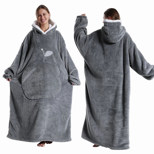 Wearable Blankets Winter Flannel Hooded Blanket
