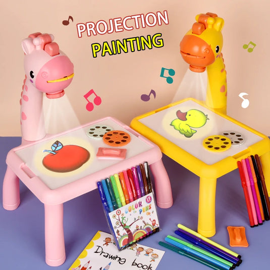 Electric deer projection drawing board multi-functional writing board learning drawing