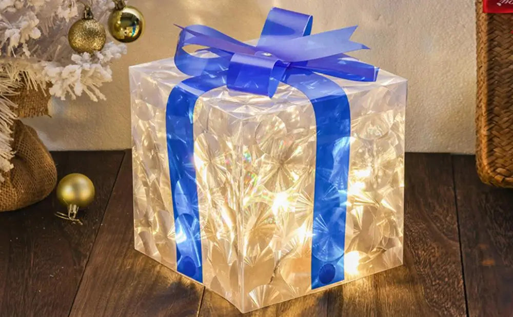 Set of 3 Christmas Lighted Gift Boxes Light Up Present Boxes for Christmas