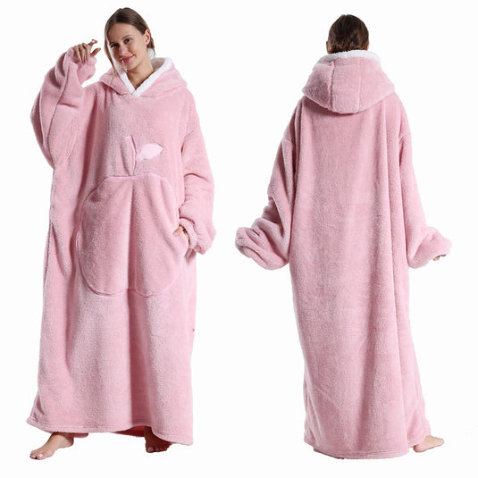 Wearable Blankets Winter Flannel Hooded Blanket